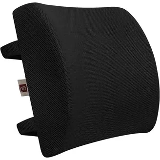 A memory foam lumbar support cushion